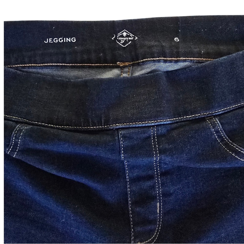 Johns Bay Women Dark Wash Denim Jeggings Size 6 Stretch Comfort - Picture 3 of 5